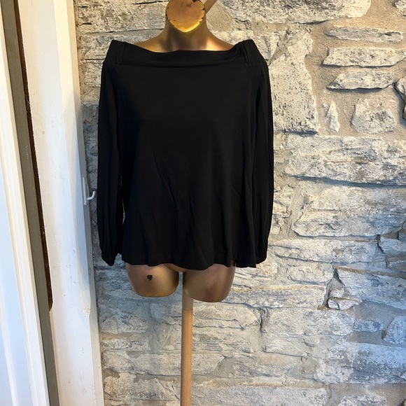 LOFT Black Off-Shoulder Top - Picture 1 of 6